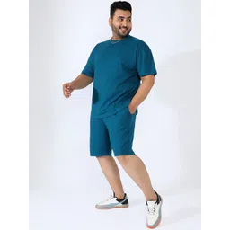 Instafab Plus Size Pure Cotton T-Shirt With Shorts-picture-21