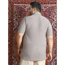 Instafab Plus Textured Comfort Casual Shirt image 5