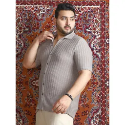 Instafab Plus Textured Comfort Casual Shirt image 3