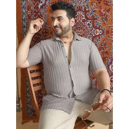 Instafab Plus Textured Comfort Casual Shirt image 4