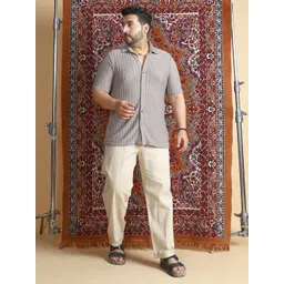 Instafab Plus Textured Comfort Casual Shirt image 1