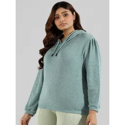 Instafab Plus Women Plus Size Hooded Wool Sweatshirt-picture-38