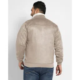 instafab plus Men Relaxed Fit Bikers Jacket image 2