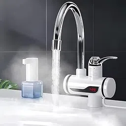 Instant Electric Water Heater Faucet | Stainless Steel Digital Display Hot Water Dispenser Tap for Kitchen & Bathroom with Leakage Protection Deck Mounted Single Handle Fast Heating-image-13