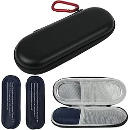 Insulin Cooler Travel Case Hard EVA Shell Compact Portable Cold Storage Box Small Ice Box for Travelling with Carabiner, 2 Ice Packs, 20.5x7x4.5 cm, Reliable Insulin Travel Case-picture-31