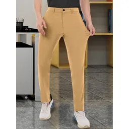 Integration Men Smart Mid-Rise Slim Fit Wrinkle Free Trousers-picture-12