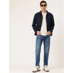 Integriti Men Smart Mid-Rise Straight Fit Heavy Fade Stretchable Jeans image 5