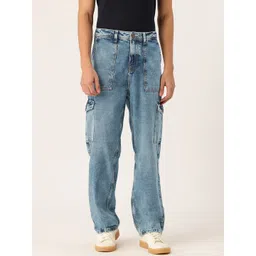 Integriti Men Smart Straight Fit Mid-Rise Light Fade Cargos-picture-16