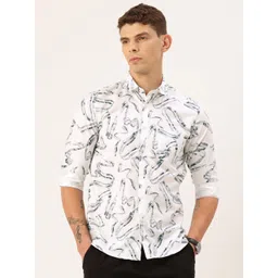 Integriti Slim Fit Printed Pure Cotton Casual Shirt-picture-31