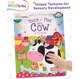 Intellibaby Touch N' Feel Mrs. Cow & Friends Story Board Book | Sensory Learning with Soft Textures & Vibrant Images | Discover Farm Life | Tactile Skill Development | BIS Certified | Ideal for Gifting | Educator Recommended - English-picture-13