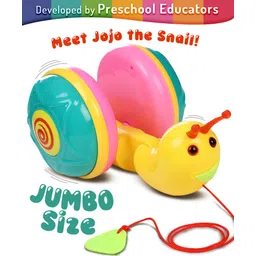 Intelliskills Premium Jumbo Pull Along Snail Toy for Toddlers | Ideal for Motor Skill Development and Early Walking | Rattle Sound | Child-Safe and BIS Certified | Multicoloured | Ideal for Gifting-picture-10