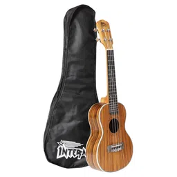 Intern INT UK04 Soprano Ukulele with Bag - Brown-picture-28