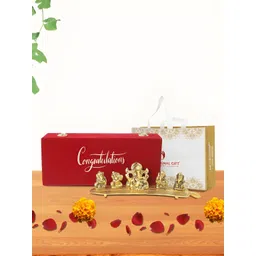 INTERNATIONAL GIFT Gold-Toned Musical Ganesh Religious Idol Showpiece-picture-27