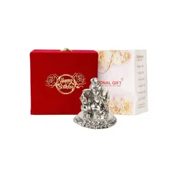 INTERNATIONAL GIFT Pagdi Ganesh God Idol Showpiece with Birthday Tag & Velvet Box-picture-29