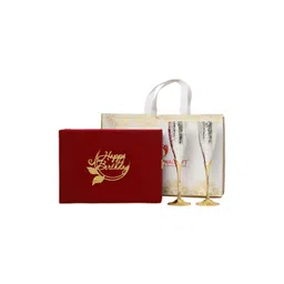 INTERNATIONAL GIFT Red & White Wine Glass & Velvet Box Home Gift Sets-picture-42