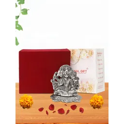 INTERNATIONAL GIFT Silver-Toned Panchmukhi Hanuman Religious Idol Showpiece-picture-36