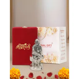 INTERNATIONAL GIFT Silver-Toned Sai Baba Religious Idol Showpiece-picture-15