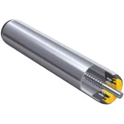 Interroll Round Conveyor Roller Spring Loaded 40mm Dia. x 650mm L 3000N Load Capacity 10mm Spindle 680mm Overall, RD-17W2JF4HAC RL650-picture-12