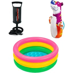 intex ® Original Inflatable 2ft Water Tub Kids SwimmingPool With Lion Hitme Bounce Back Toy & Hand Pump Inflatable Swimming Pool-picture-40