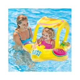 Intex Yellow Kiddie Inflatable Pool Float For Kids Water Pool Floater For Kids And Babies - Multicolor-picture-24