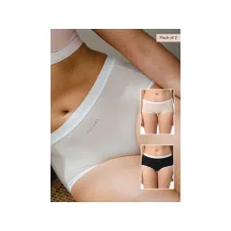 INTIMATE QUEEN Lacy Corn Bae Ultra Soft PH Balancing Boyshorts (Black Beige) (Pack of 2)-picture-16