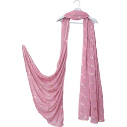 invent fashion Chiffon Printed Peach Women Dupatta-picture-31