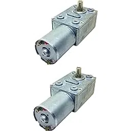 INVENTO 2pcs 5V - 12V 10 Kg-cm 60 RPM DC Motor Worm Geared Gearbox 6mm Shaft High Torque Turbine Reducer For DIY-picture-34
