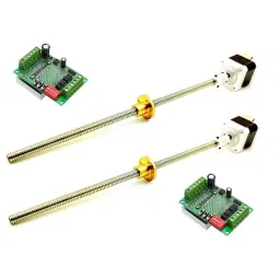 Invento TB6560 Stepper Driver + Nema 17 4.2 Kg-cm Stepper Motor + Flexible coupling + 800mm (0.8 mtr) T10 TR10 2mm Pitch Lead Screw + Brass Nut ISC 1967-7H-picture-39