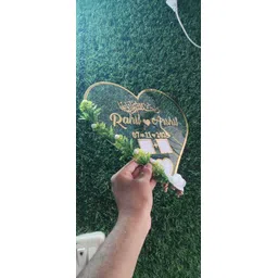 inventoo Heart Shape,Couple Finger Print Gift| Personalized Text Golden Metal 11 inch Personalized Couple Photo Frame image 3