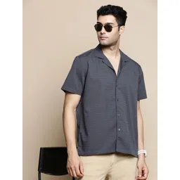 INVICTUS Club Slim Fit Printed Cuban Collar Cotton Casual Shirt-picture-35