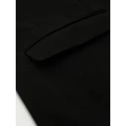 INVICTUS Men Black Self Design Slim Fit Single Breasted Blazer image 2