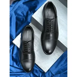 INVICTUS Men Black Solid Formal Oxford Shoes-picture-28