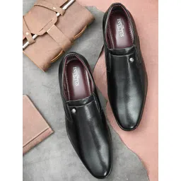 INVICTUS Men Black Solid Formal Slip-ons-picture-13