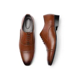 INVICTUS Men Brown Formal Oxfords-picture-14