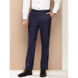 INVICTUS Men Checked Slim Fit Formal Trousers-picture-22