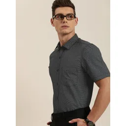 INVICTUS Men Classic Slim Fit Opaque Printed Formal Shirt-picture-16