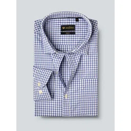 INVICTUS Men Easy Care Blue & White  Checked Formal Shirt-picture-21