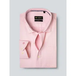 INVICTUS Men Easy Care Pink & White  Self Design Sustainable Formal Shirt-picture-20