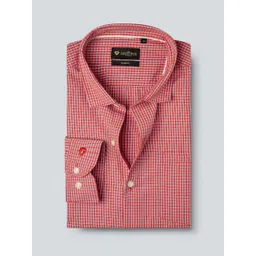 INVICTUS Men Easy Care Red & White Checked Formal Shirt-picture-30