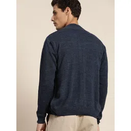 INVICTUS Men Navy Blue Cardigan image 3