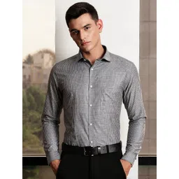 INVICTUS Men Premium Slim Fit Striped Cutaway Collar Pure Cotton Formal Shirt-picture-12