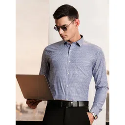 INVICTUS Men Premium Slim Fit Striped Cutaway Collar Pure Cotton Formal Shirt-picture-10