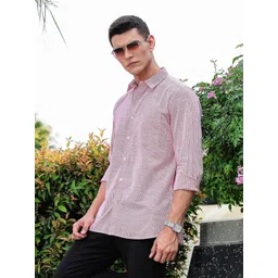 INVICTUS Men Premium Slim Fit Vertical Striped Spread Collar Cotton Casual Shirt-picture-26