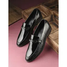 INVICTUS Men Round Toe Faux Leather Formal Slip On Loafers-picture-12