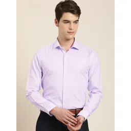 invictus Men Slim Fit Checkered Spread Collar Formal Shirt-picture-10