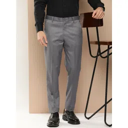 INVICTUS Men Slim Fit Cotton Formal Trousers-picture-39