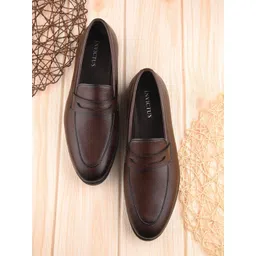 INVICTUS Men Textured Formal Penny Loafers-picture-26