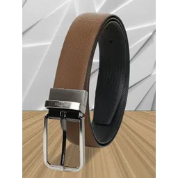 INVICTUS Men Textured Leather Reversible Formal Belt-picture-32