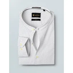 INVICTUS Men White & Black Slim Fit Printed Sustainable Formal Shirt-picture-27