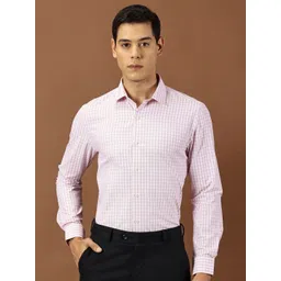 INVICTUS Original Slim Fit Grid Tattersall Checks Formal Shirt-picture-35